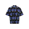 Hugo Boss Oversize-fit Shirt With Print In Black