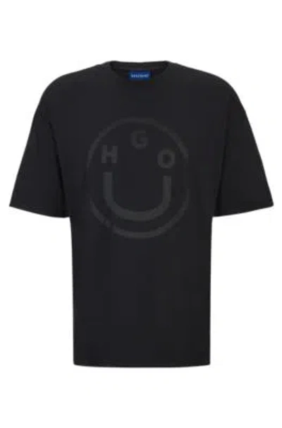 Hugo Oversize-fit T-shirt In Cotton With New-season Logo In Black
