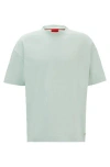 Hugo Boss Oversized-fit All-gender T-shirt In Cotton With Logo Label In Green