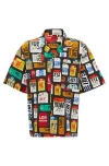 Hugo Boss Oversized-fit Shirt In Seasonal-print Cotton Poplin In Multi