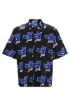 Hugo Boss Oversize-fit Shirt With Print In Black
