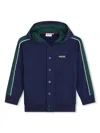 Hugo Boss Hoodie Mit Logo-print In Blau