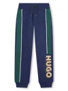 Hugo Boss Panelled Logo-print Track Pants In Blue