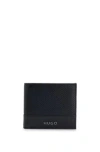 Hugo Boss Perforated-leather Wallet With Logo Hardware In Black