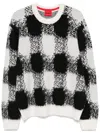 Hugo Boss Shequer Oversized Crewneck Sweater In White