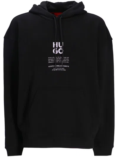 HUGO BOSS PRINTED COTTON HOODIE