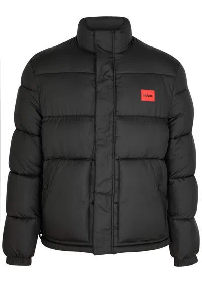 Hugo Quilted Shell Jacket In Black