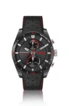 Hugo Boss Racing-inspired Watch With Perforated Leather Strap Men's Watches In Assorted-pre-pack