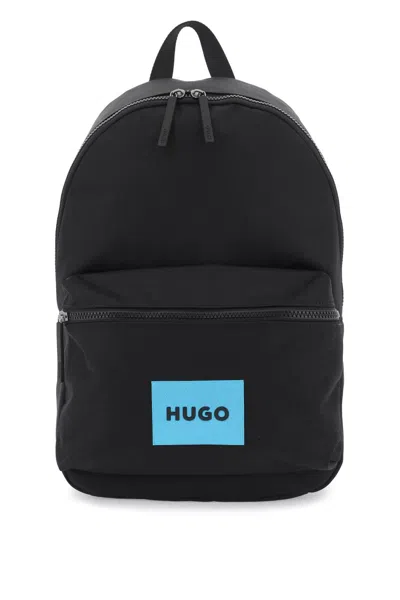 Hugo Recycled Nylon Backpack In In 黑色的