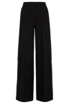 Hugo Boss Regular-fit Cargo Trousers With Wide Leg In Black