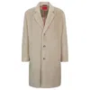 Hugo Boss Regular-fit Coat With Vintage-style Buttons In White