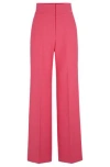 Hugo Boss Regular-fit High-waisted Trousers With Flared Leg In Pink