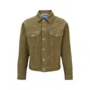 Hugo Boss Regular-fit Jacket In Cotton Corduroy In Green