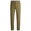 Hugo Boss Regular-fit Jeans In Colored Cotton Corduroy In Green