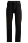 Hugo Boss Regular-fit Jeans In Cotton Denim In Dark Grey