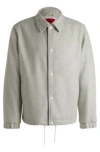 Hugo Boss Regular-fit Padded Coach Jacket In A Wool Blend In White