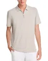 Hugo Boss Hugo Dekok Zip Polo In Light Pastel Grey
