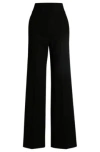 Hugo Boss Regular-fit Trousers With Flared Leg In Black