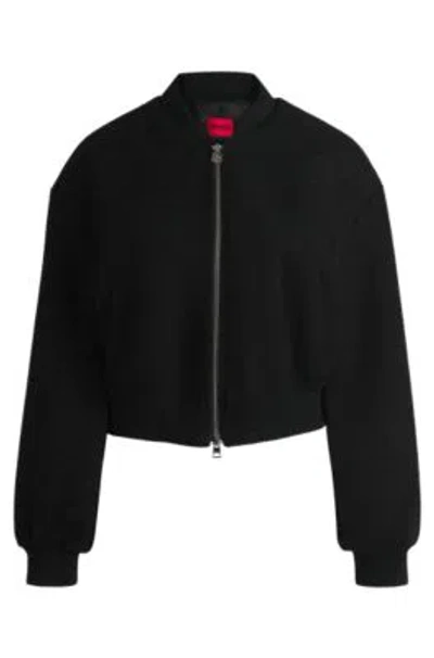 HUGO BOSS RELAXED-FIT JACKET IN BOUCL