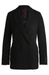 Hugo Boss Relaxed-fit Jacket In Sparkle-effect Boucl In Patterned