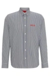 HUGO RELAXED-FIT SHIRT IN STRIPED COTTON POPLIN