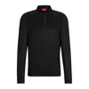Hugo Boss Relaxed-fit Sparkle-effect Polo Sweater In Grey