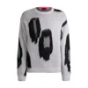 Hugo Boss Relaxed-fit Sweater With Jacquard Pattern And Crew Neck In Multi