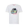 HUGO RELAXED-FIT T-SHIRT IN COTTON WITH CAR ARTWORK