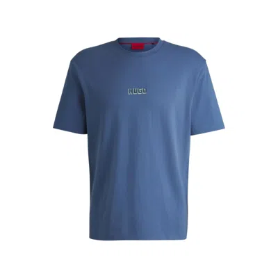 HUGO BOSS RELAXED-FIT T-SHIRT IN COTTON WITH LARGE REAR LOGOS