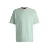 Hugo Boss Relaxed-fit T-shirt In Cotton With Logo Print In Green