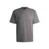 Hugo Boss Relaxed-fit T-shirt In Cotton With Logo Print In Grey