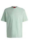 Hugo Relaxed-fit T-shirt In Cotton With Logo Print In Green