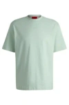 Hugo Boss Relaxed-fit T-shirt In Cotton With Logo Print In Light Green