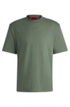 Hugo Boss Relaxed-fit T-shirt In Cotton With Logo Print In Light Green