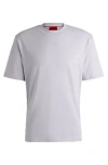 Hugo Boss Relaxed-fit T-shirt In Cotton With Logo Print In Purple