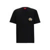 Hugo Boss Relaxed-fit T-shirt In With Seasonal Artwork In Black