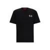 Hugo Boss Relaxed-fit T-shirt In With Seasonal Artwork In Black