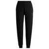 Hugo Boss Relaxed-fit Tracksuit Bottoms With Contrast Logo In Black