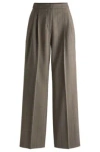 Hugo Boss Relaxed-fit Trousers With Vertical Stripes In Patterned