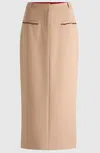 Hugo Boss Hugo X Les Benjamins Low-rise Pencil Skirt With Beaded Trims