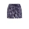 Hugo Boss Satin Pajama Shorts In A Seasonal Print In Purple
