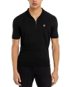 Hugo Boss Sayfong Quarter Zip Sweater Polo In Black