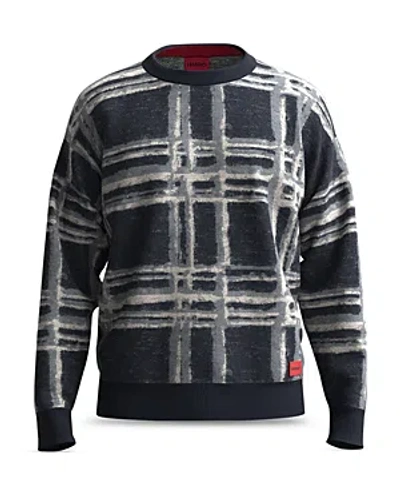 Hugo Sekkon Graphic Jumper In Navy