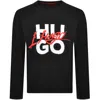 Hugo Boss Hugo Semou Thriller Knit Jumper Black In Black