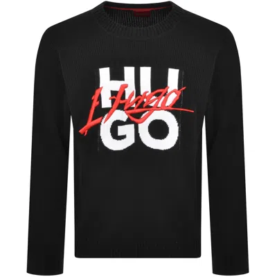 Hugo Boss Hugo Semou Thriller Knit Jumper Black