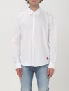 Hugo Boss Logo-embroidered Cotton Shirt In Weiss