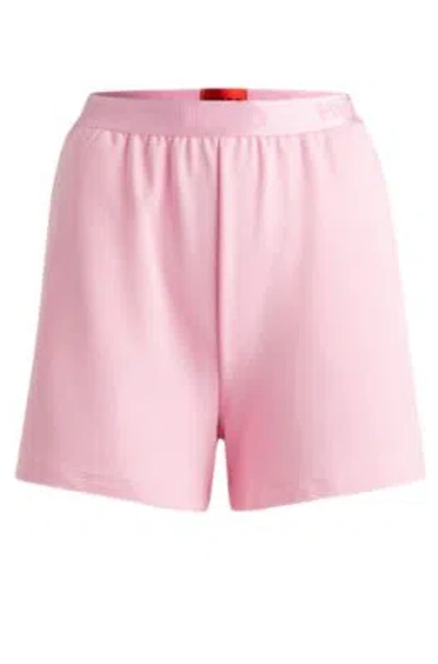 Hugo Boss Shorts With Logo Waistband In Pink