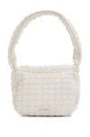 Hugo Boss Shoulder Bag In Quilted-effect Faux Leather In White