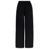 Hugo Boss Signature-jacquard Pajama Bottoms With Side Slits In Black