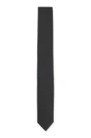 Hugo Boss Silk-blend Tie With Jacquard Weave In Black